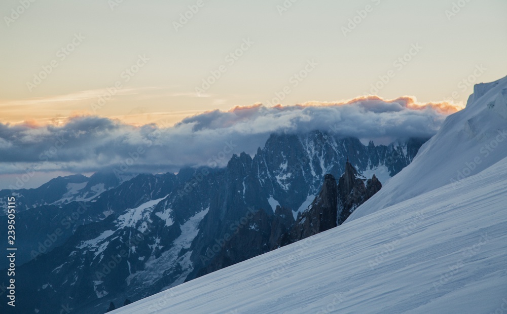 Montnlanc mountain in the Chamonix Alps Montnlanc mountain in the Chamonix Alps