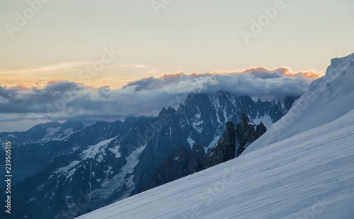 Montnlanc mountain in the Chamonix Alps