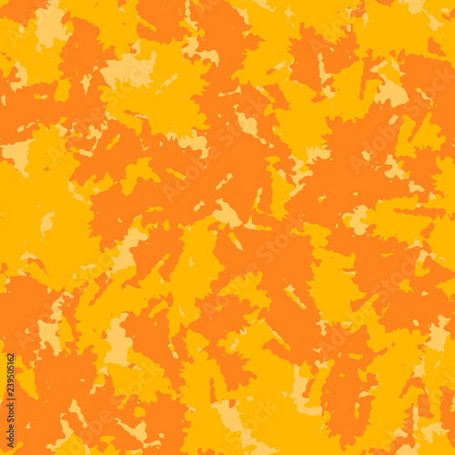 UFO urban camouflage of various shades of orange and yellow colors