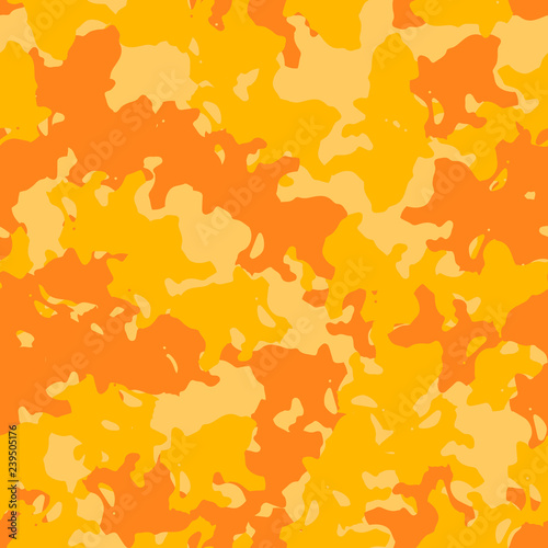 UFO urban camouflage of various shades of orange and yellow colors