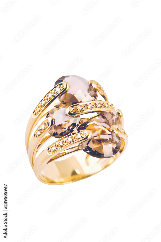 Naklejka premium Beautiful gold ring