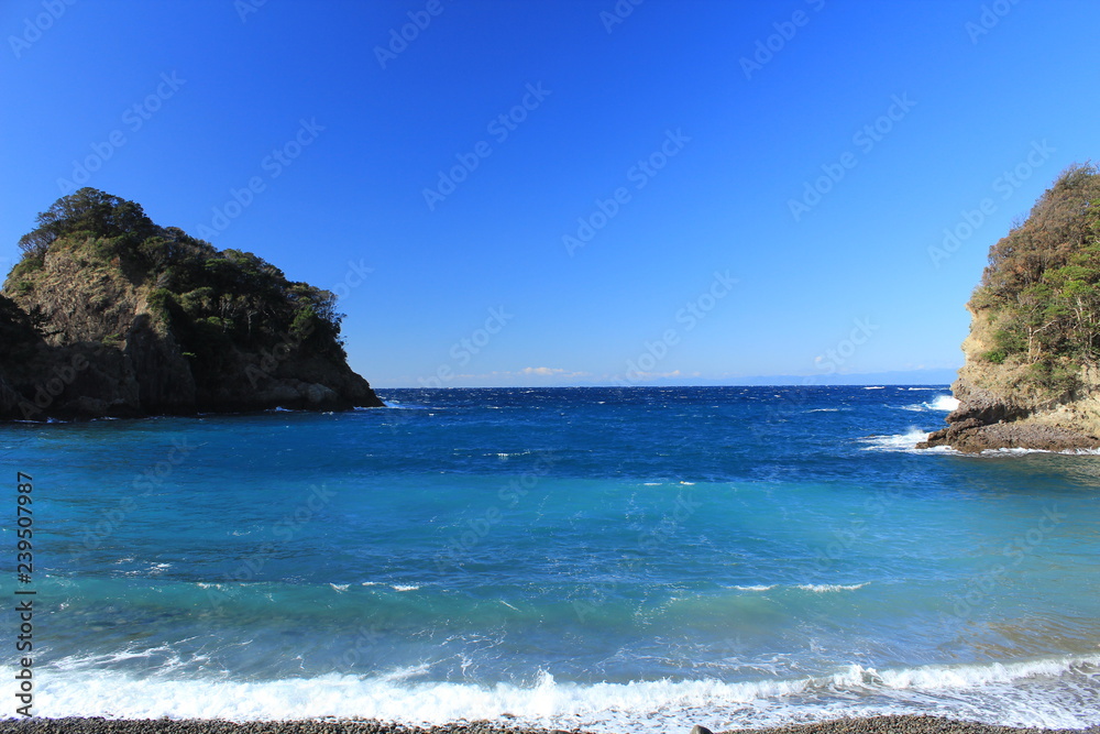 西伊豆　冬の浮島海岸