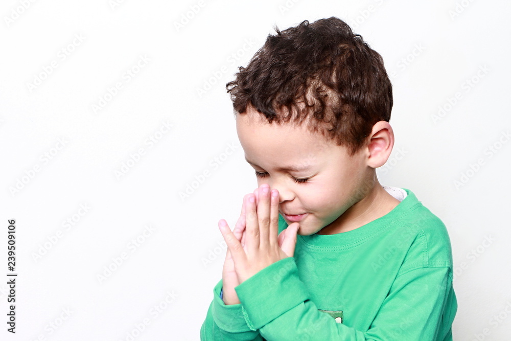 little boy praying with his hands clenched together little boy praying with his hands clenched together