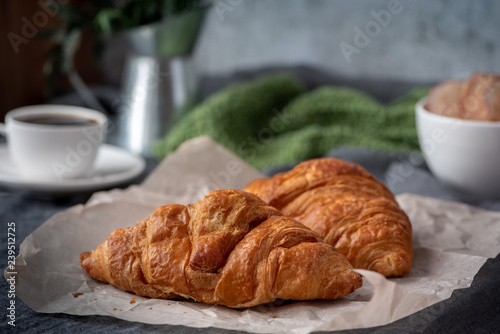 Croissants on the table.