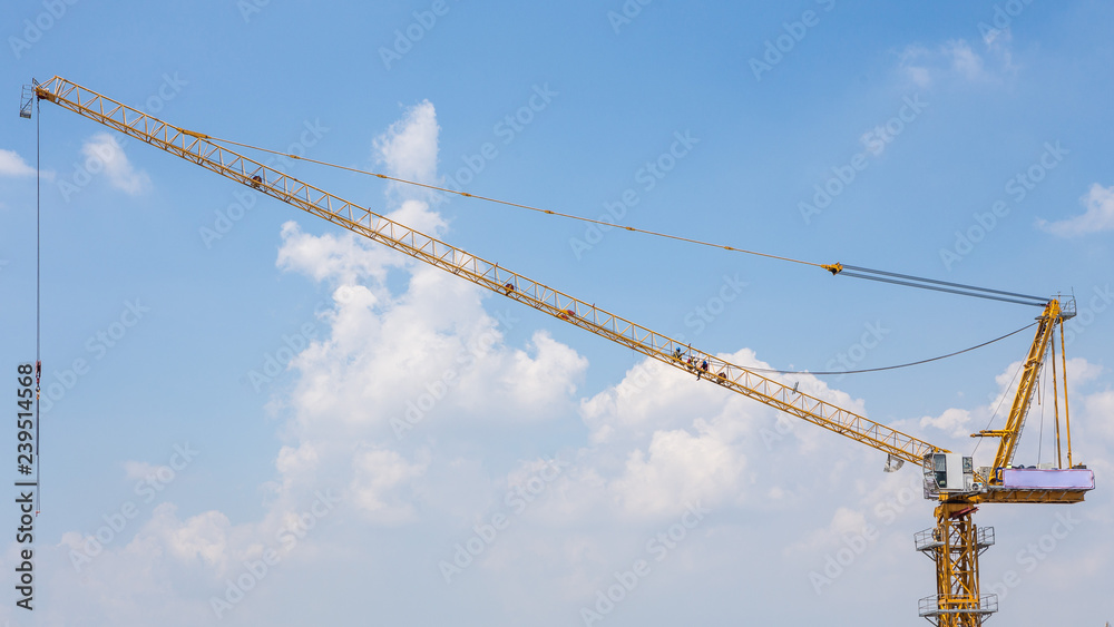 Crane on the building under construction