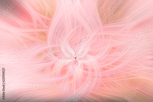 Abstract technology light pink coral color background with flowing wavy lines. Futuristic fascinating effect, illustration.