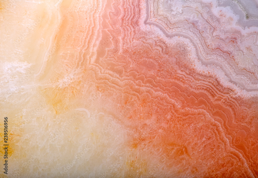 Fototapeta premium orange yellow and grey color agate structure