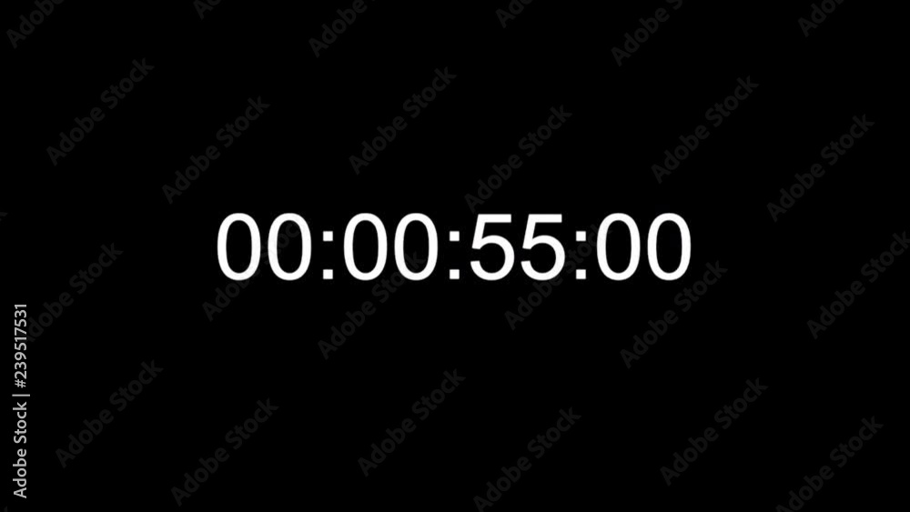 Timecode countdown real time one minute 25 fps. Timecode countdown real time one minute 25 fps.