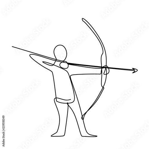Person playing an arrow one...