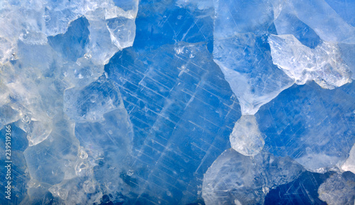Tableau sur toile blue texture of calcite mineral