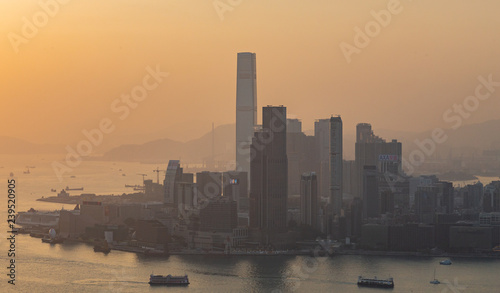 Canvas Print Hong Kong Victoria Harbor View , Victoria Harbor, Hong Kong