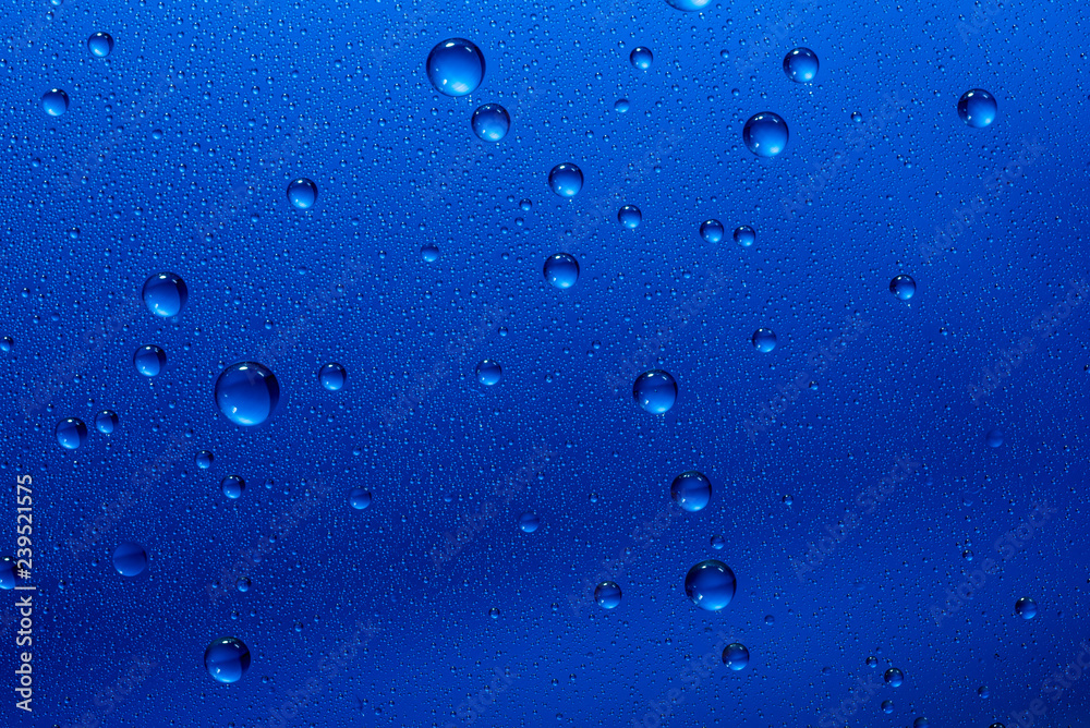 water drops on glass back ground abstract