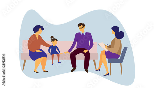 Patients and psychologist. Psychotherapy support.