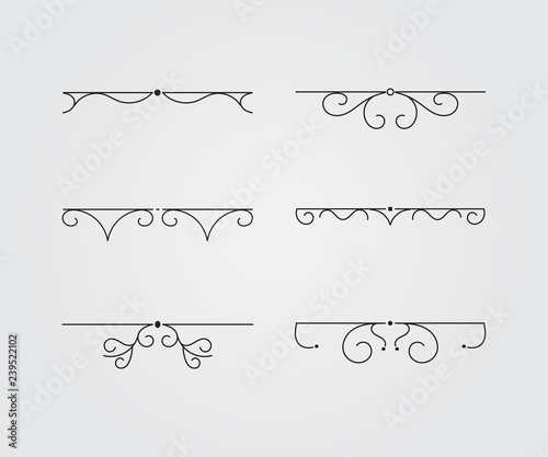 Set of vintage frames. Vect...