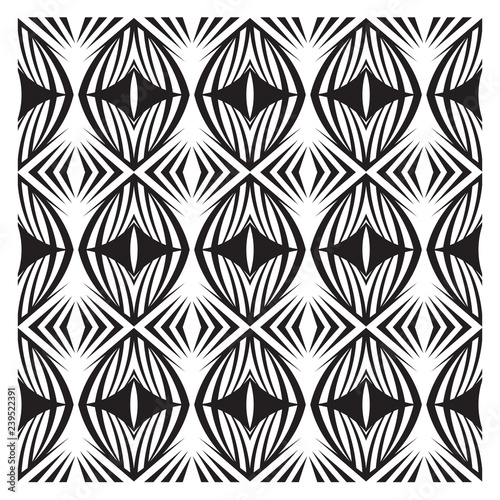 Seamless geometric pattern with monochrome. Artistic black background with hipster elements. - Vector