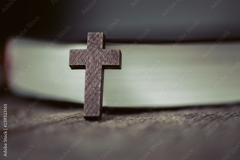 cross with  book