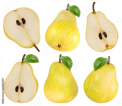 Fresh pear isolated on white background