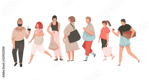 Hand drawn vector abstract cartoon graphic illustrations art collection set with girls and boys zero wastle concept isolated on white background