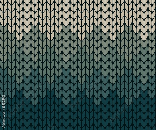 Seamless gradient knitting pattern photo