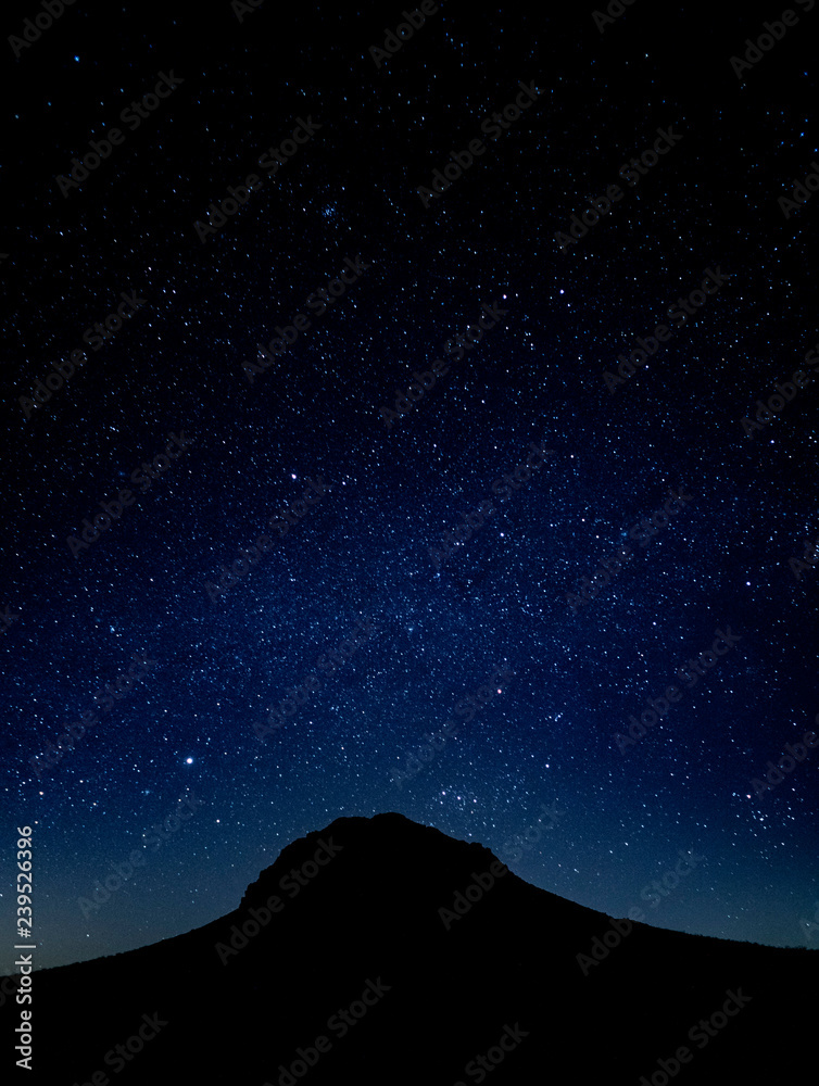 night sky with stars and moon