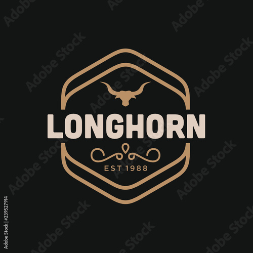Vintage Country Emblem Typography for Western Bar/Restaurant Logo design inspiration - Vector