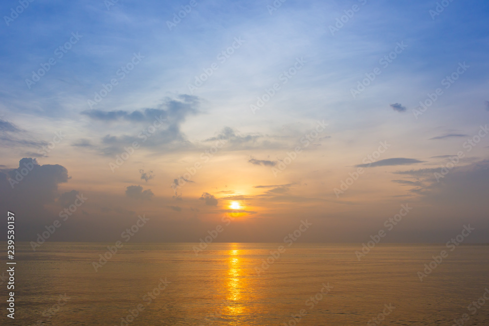 Beautiful sea and sky during the sun rise.