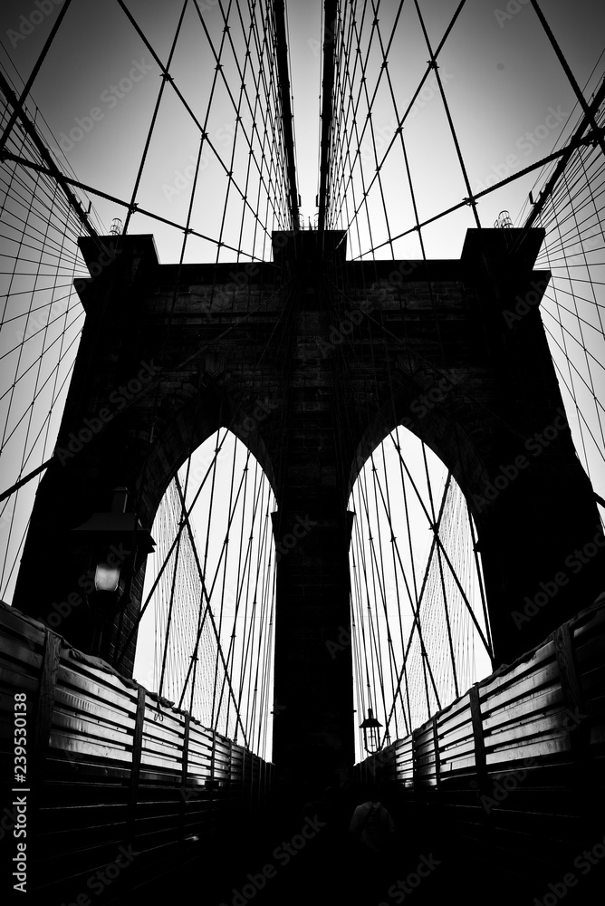 Fototapeta premium Sylwetka Brooklyn Bridge