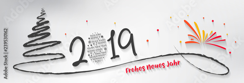 Frohes neues Jahr 2019 - Neujahr 2019