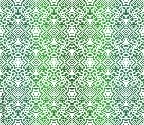 Art Deco Pattern Of Geometric Elements. Seamless Vector Illustration. Design For Printing, Presentation, Textile Industry. Color