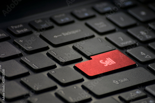 computer keyboard with sell key