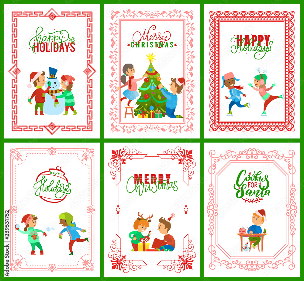 Happy Holidays, Merry Christmas Greeting Cards Happy Holidays, Merry Christmas Greeting Cards