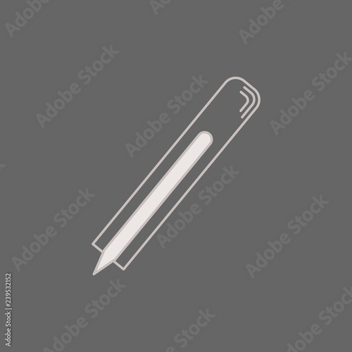 Blood lancet. One-time steel medical tool for puncturing a finger. Medicine symbol.. Vector illustration.