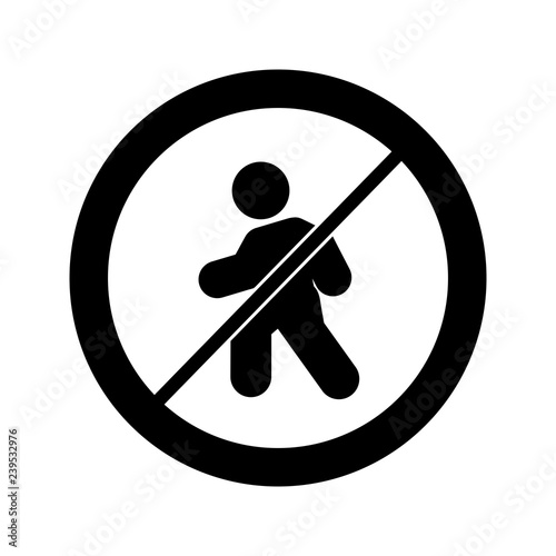 Vector No entry for pedestrians Icon