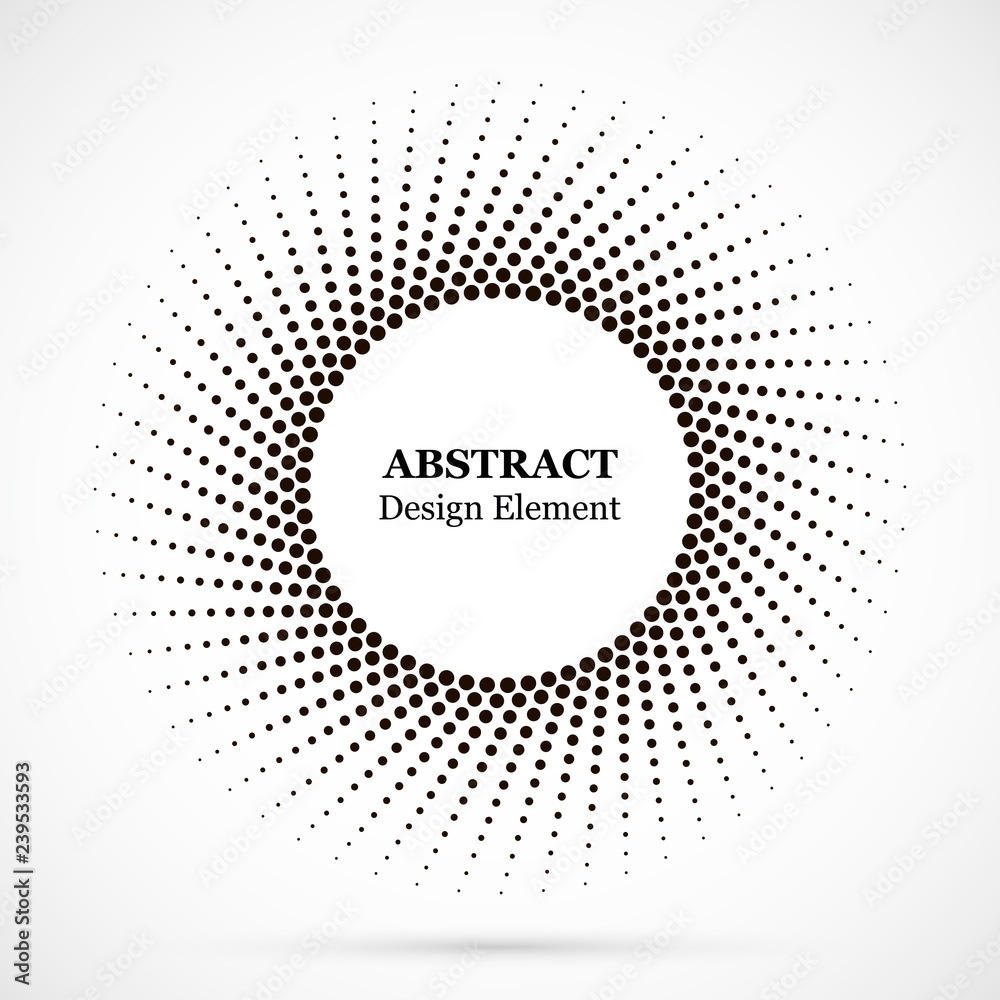 Halftone dotted background circularly distributed. Halftone effect vector pattern. Circle dots isolated on the white background.Border logo icon. Draft emblem for your design. Halftone dotted background circularly distributed. Halftone effect vector pattern. Circle dots isolated on the white background.Border logo icon. Draft emblem for your design.