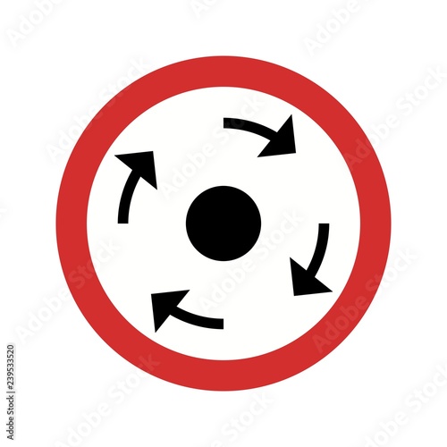 Vector Compulsory roundabout Icon
