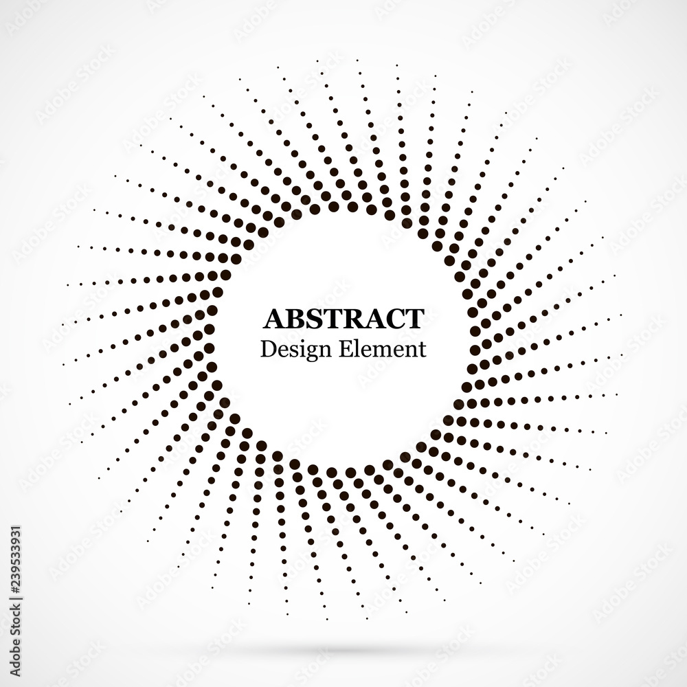 Halftone dotted background circularly distributed. Halftone effect vector pattern. Circle dots isolated on the white background.Border logo icon. Draft emblem for your design. Halftone dotted background circularly distributed. Halftone effect vector pattern. Circle dots isolated on the white background.Border logo icon. Draft emblem for your design.