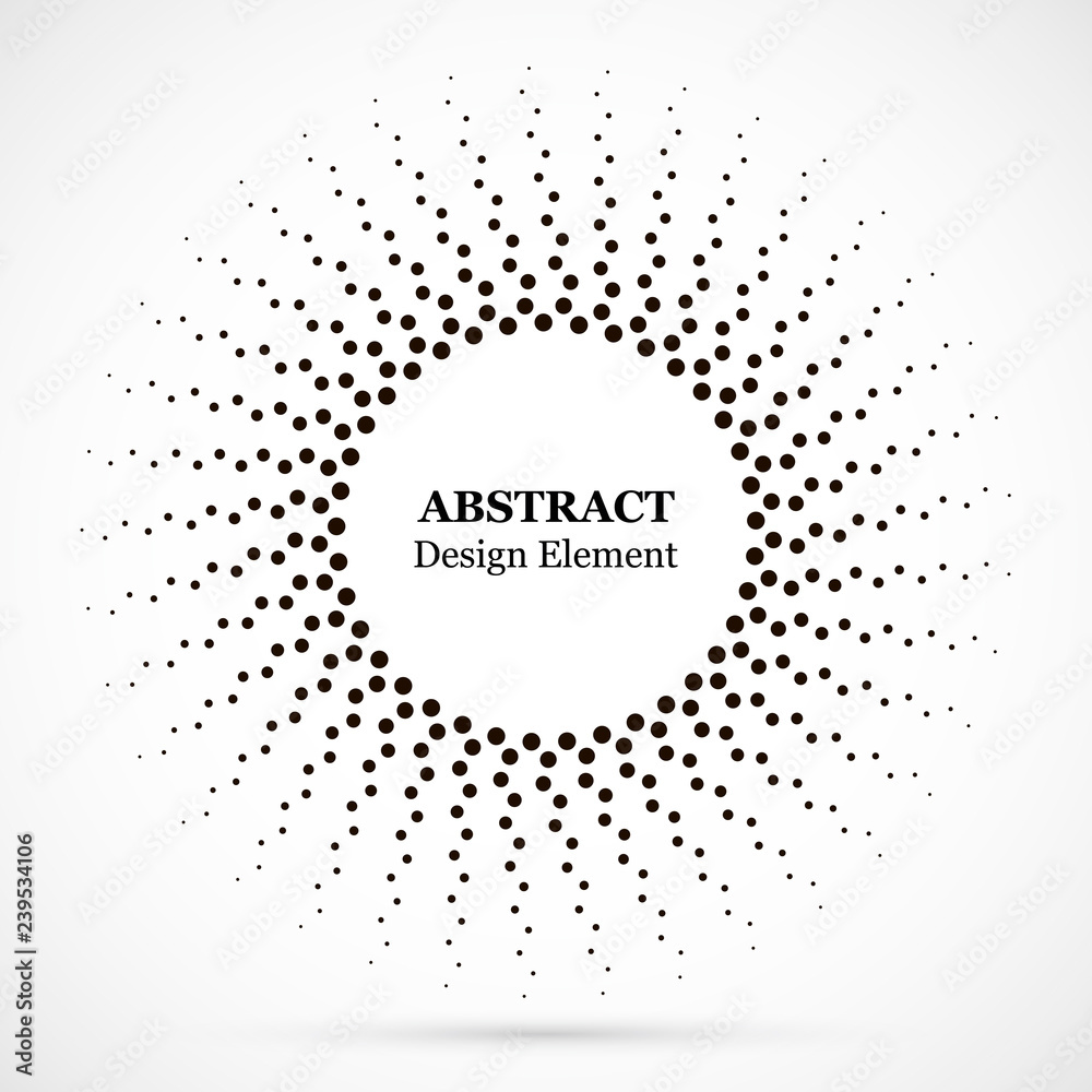 Halftone dotted background circularly distributed. Halftone effect vector pattern. Circle dots isolated on the white background.Border logo icon. Draft emblem for your design. Halftone dotted background circularly distributed. Halftone effect vector pattern. Circle dots isolated on the white background.Border logo icon. Draft emblem for your design.