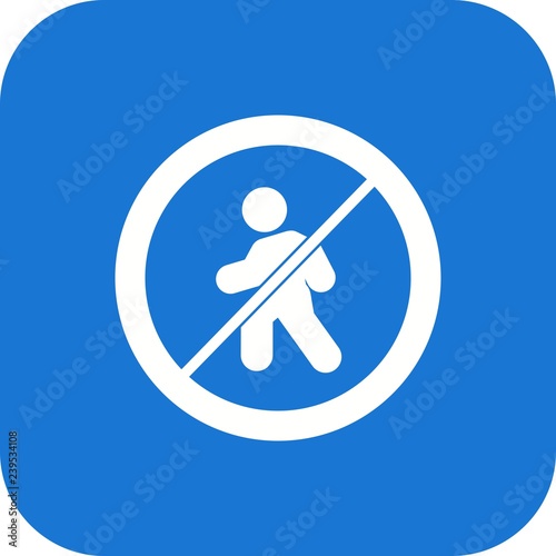 Vector No entry for pedestrians Icon