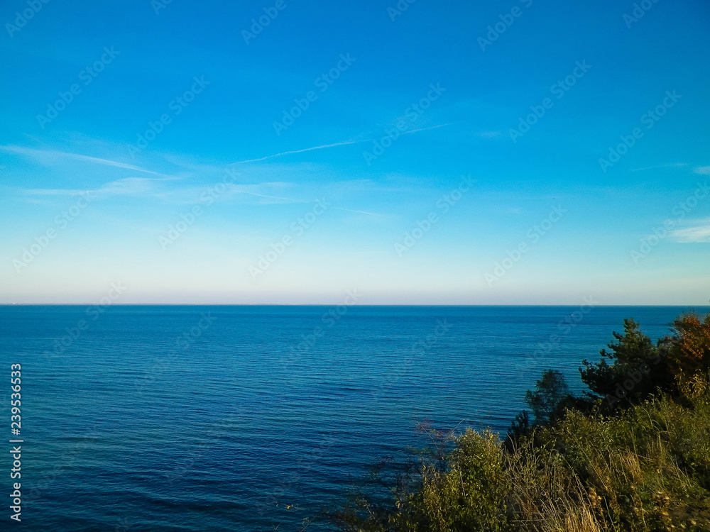 Baltic Sea from Cliff in Mechelinki, Poland.