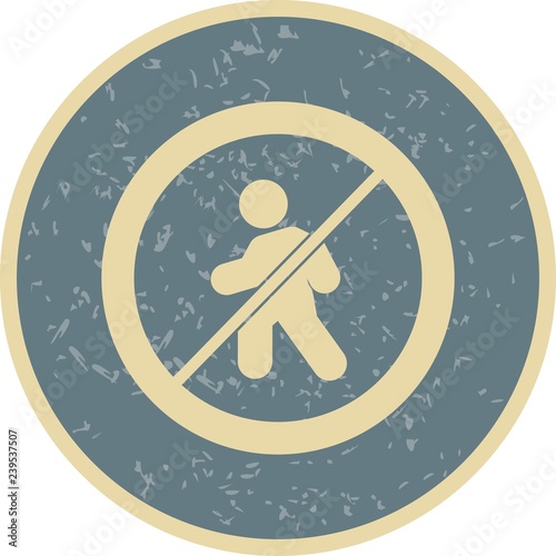 Vector No entry for pedestrians Icon