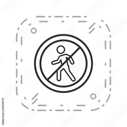 Vector No entry for pedestrians Icon