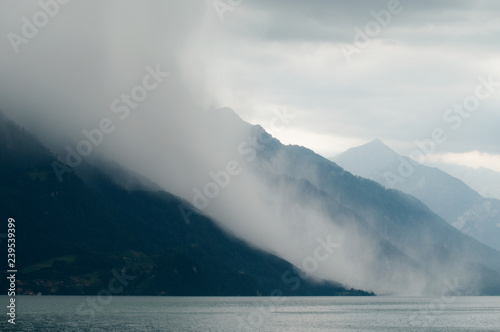 Unwetter am Brienzer See in der Schweiz