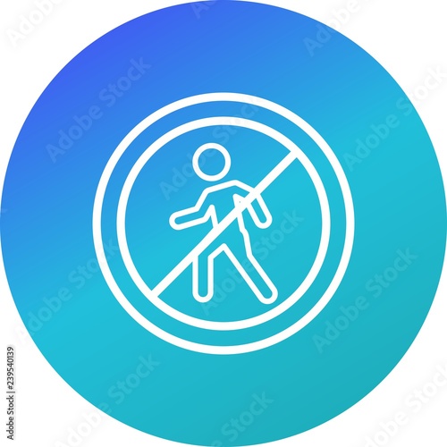 Vector No entry for pedestrians Icon
