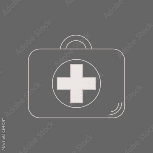 first aid kit. Healthcare, hospital and medical diagnostics. vector illustration in flat style. medical case. reanimation suitcase