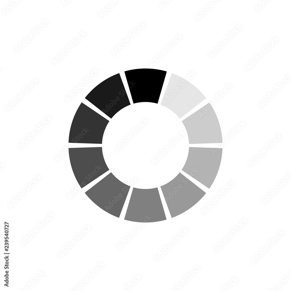 Loading circle icon. Vector illustration, flat design. Loading circle icon. Vector illustration, flat design.