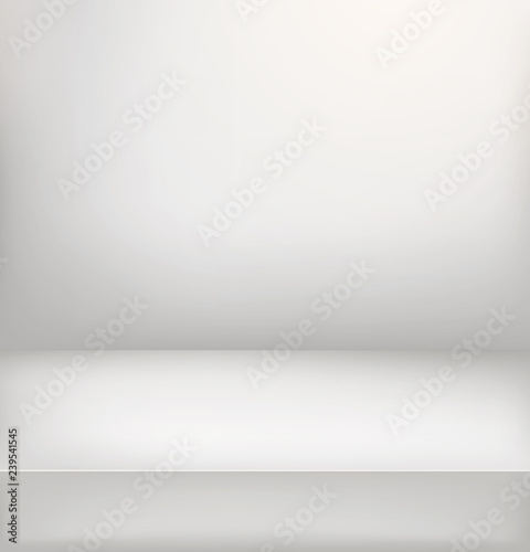 Bright illuminated stage. Vector illustration. Vertical advertising template