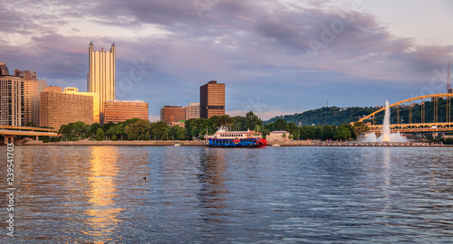 Pittsburgh skyline and Point State Park