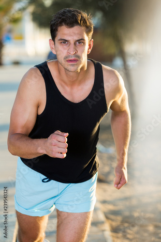 Man during morning running