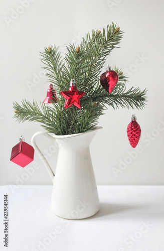 small christmas tree decoration on table