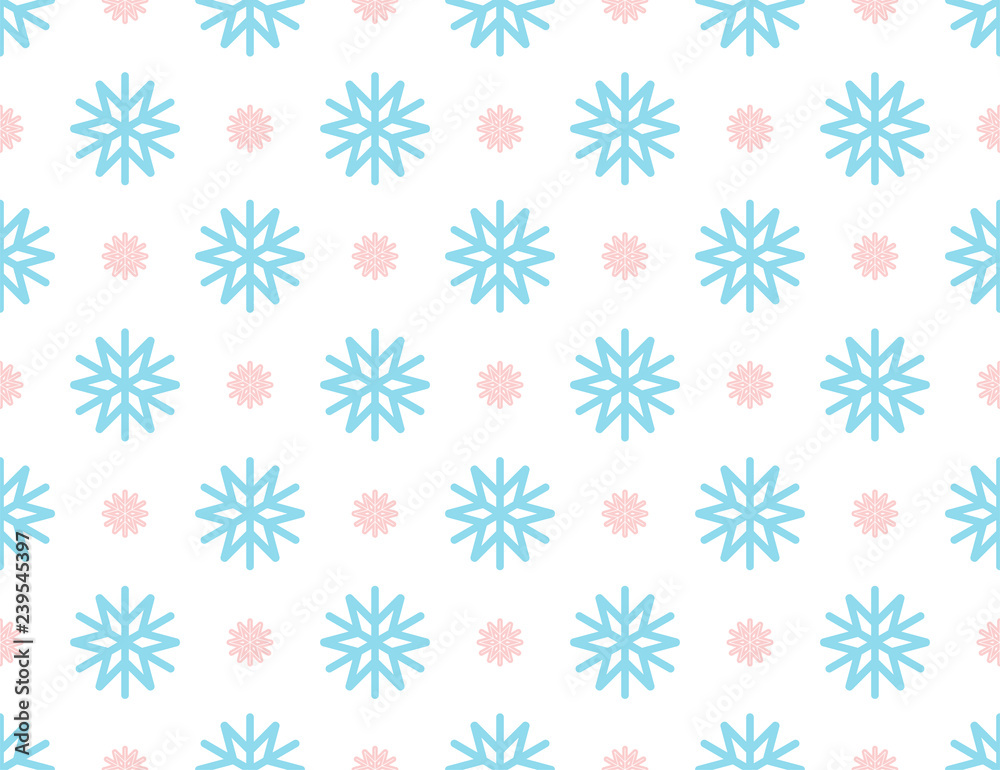 Set of vector big and malentky snowflakes. Vector illustration seamless pattern. Flat design Set of vector big and malentky snowflakes. Vector illustration seamless pattern. Flat design